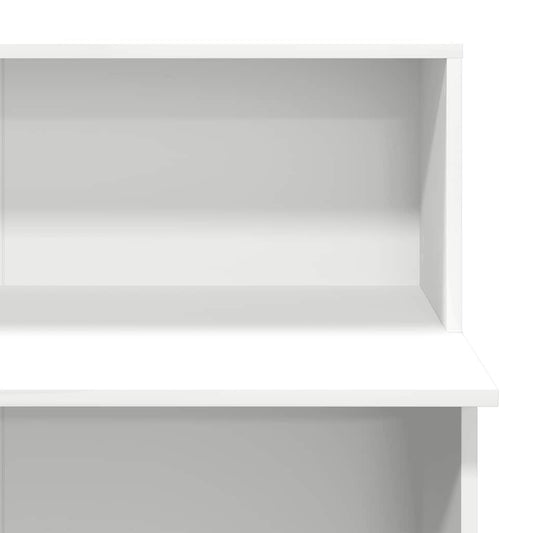 Resepsjonsdisk hvit 100x50x103,5 cm konstruert tre