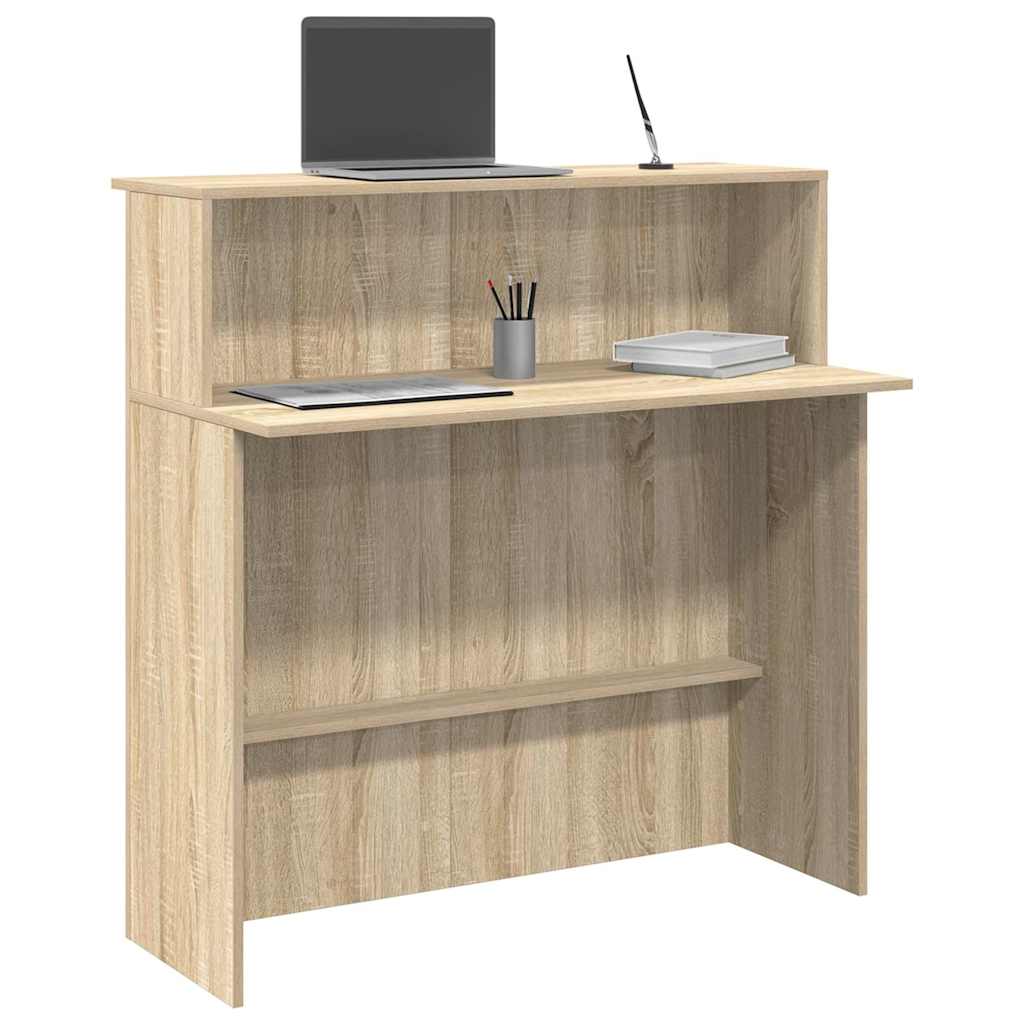 Resepsjonsdisk Sonoma eik 100x50x103,5 cm konstruert tre