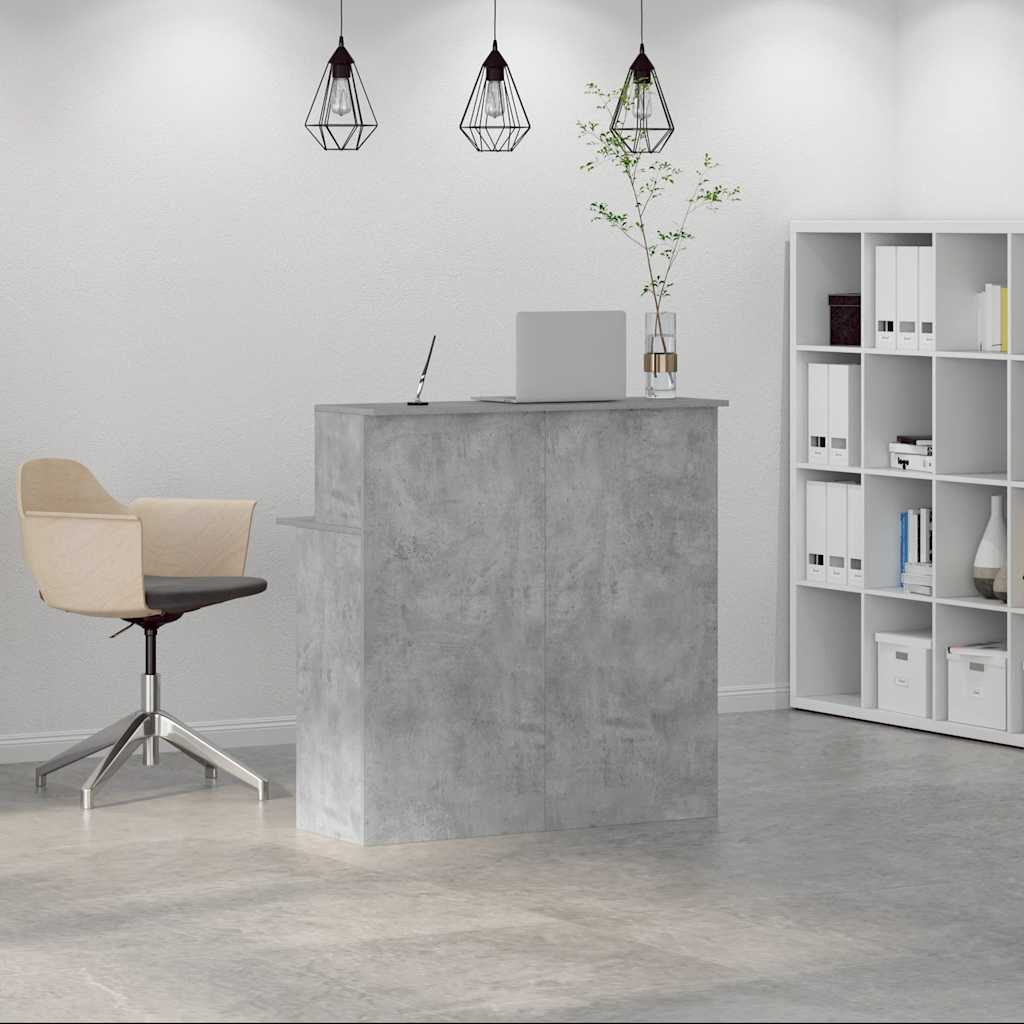 Resepsjonspult betonggrå 100x50x103,5 cm konstruert tre