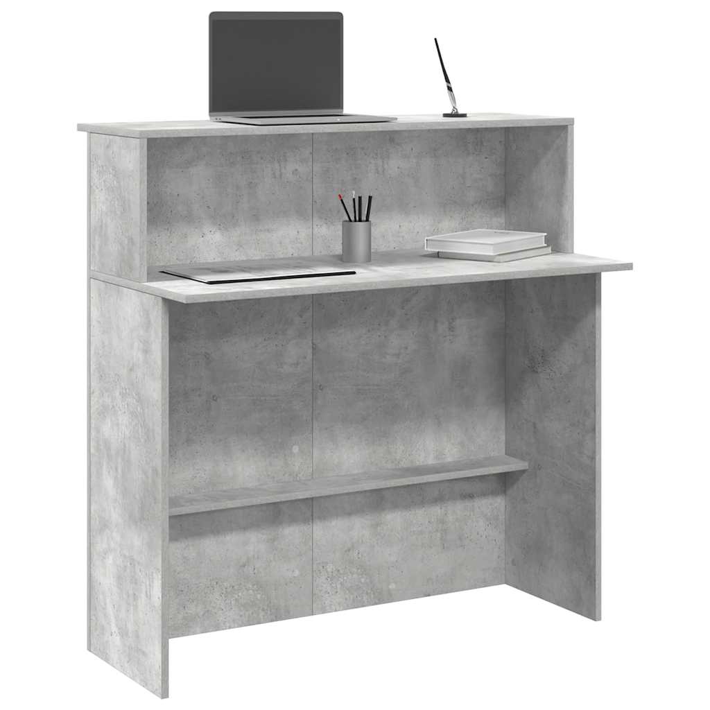 Resepsjonspult betonggrå 100x50x103,5 cm konstruert tre