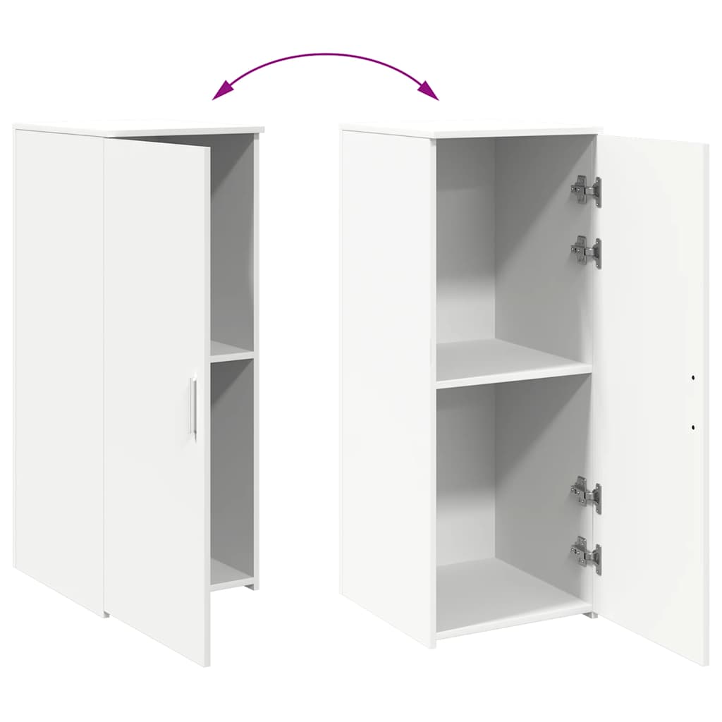 Oppbevaringsskap hvit 40x45x103,5 cm konstruert tre