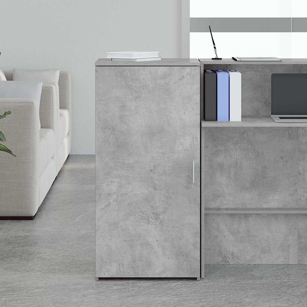 Oppbevaringsskap betonggrå 50x45x103,5 cm konstruert tre