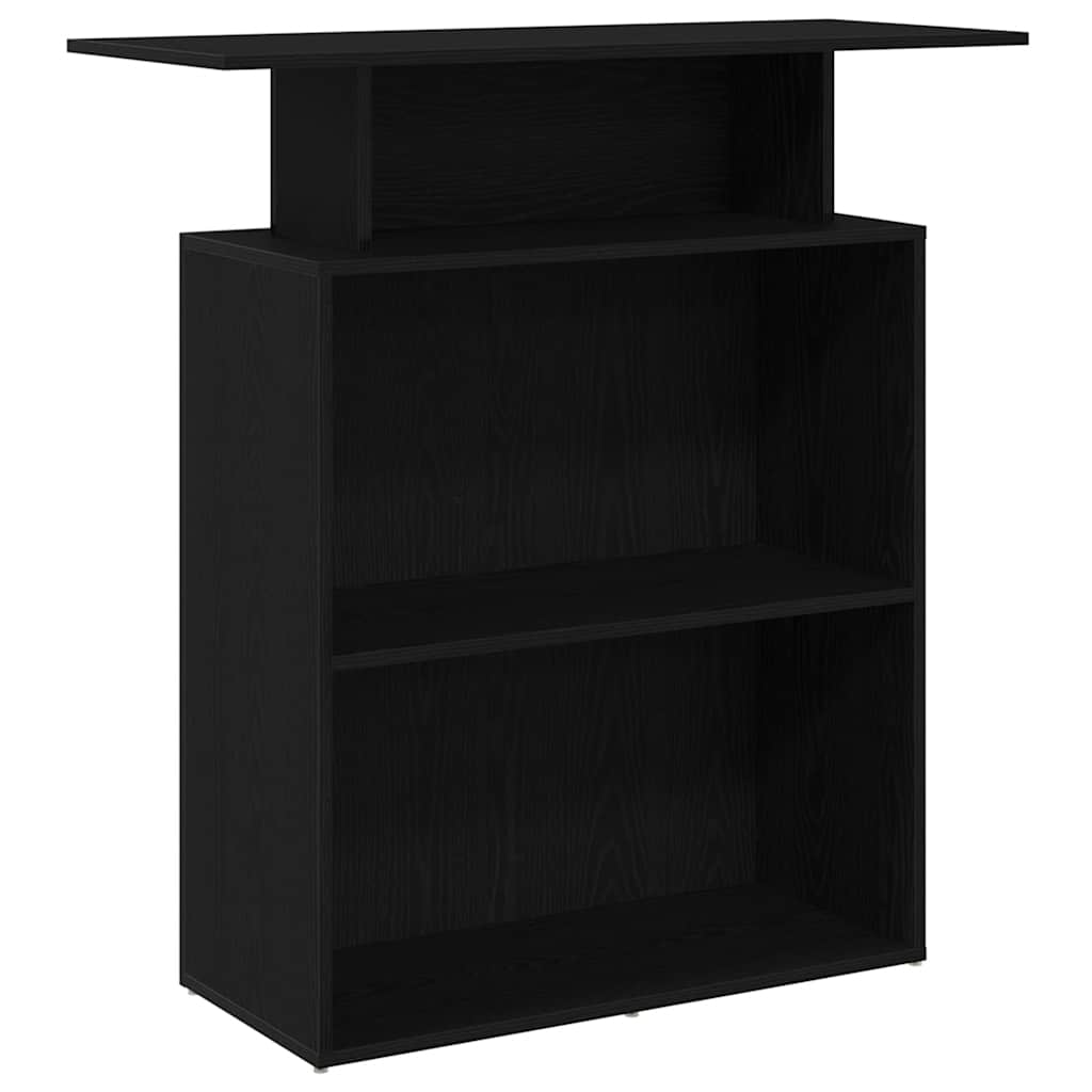 Resepsjonsdisk svart 100x40x104 cm konstruert tre
