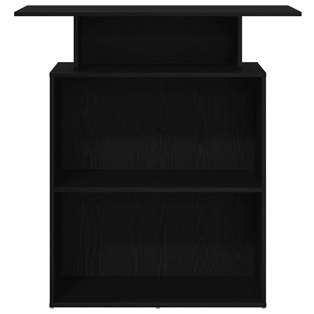 Resepsjonsdisk svart 100x40x104 cm konstruert tre