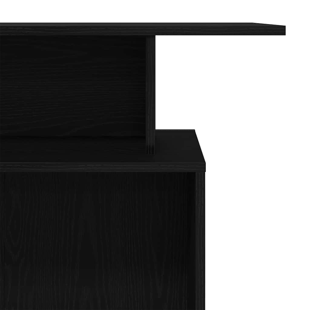 Resepsjonsdisk svart 100x40x104 cm konstruert tre
