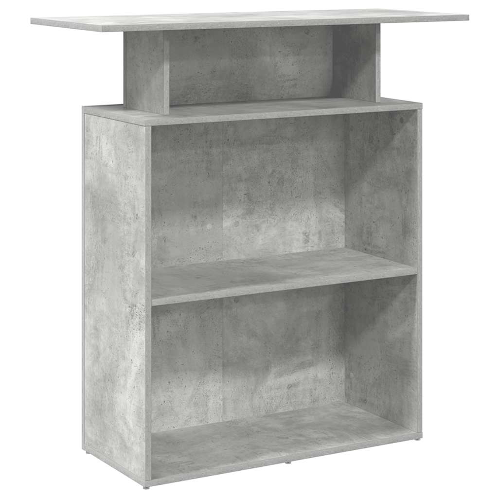 Resepsjonspult betonggrå 100x40x104 cm konstruert tre