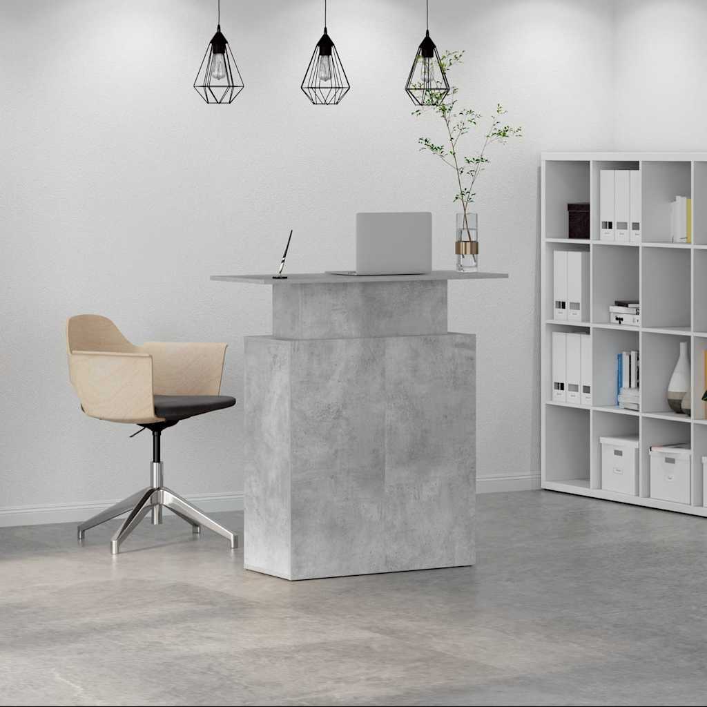 Resepsjonspult betonggrå 100x40x104 cm konstruert tre