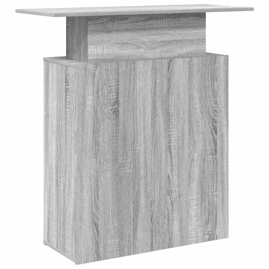 Resepsjonspult grå sonoma 100x40x104 cm konstruert tre
