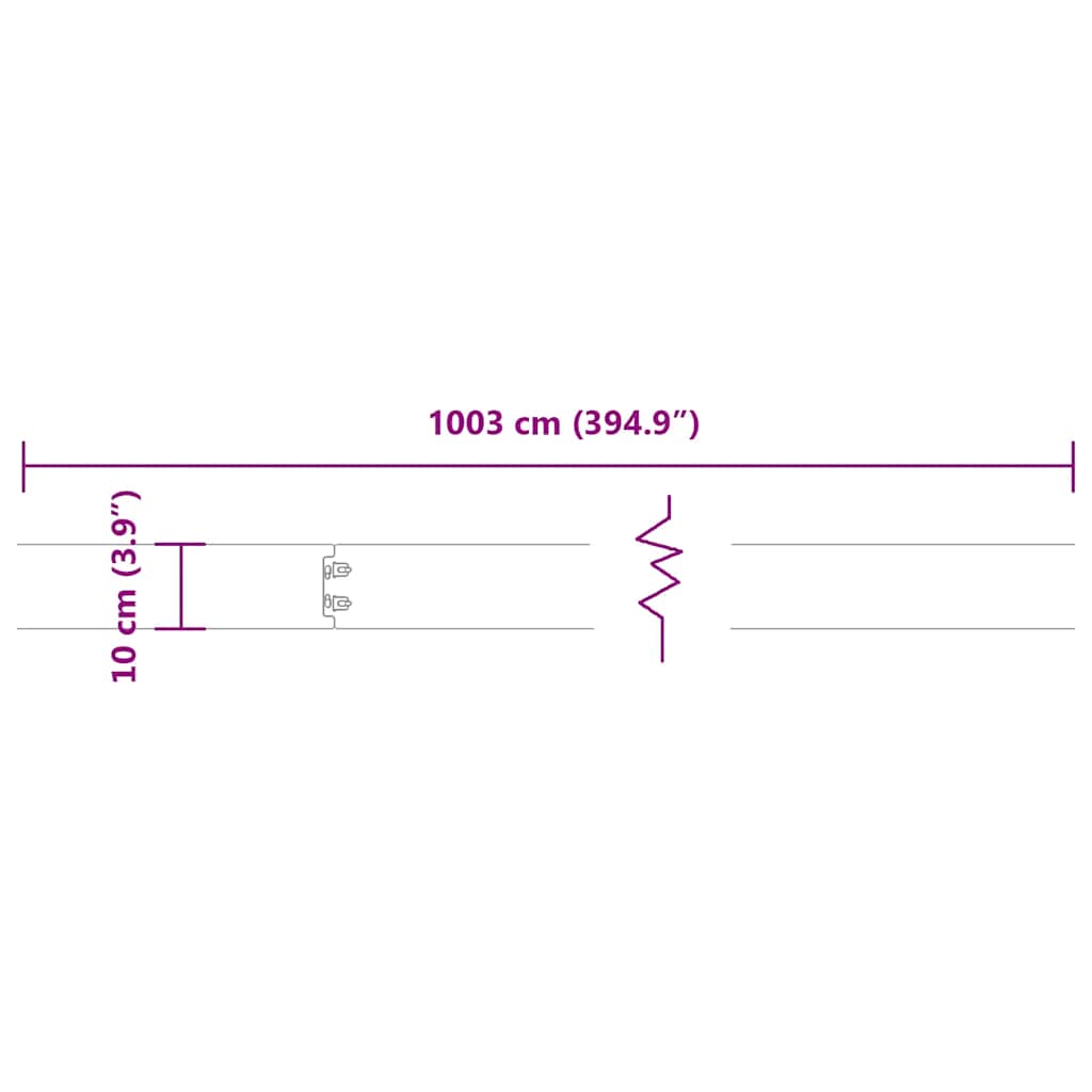 Plenkanter 10 stk antrasitt 10x103 cm kaldvalset stål