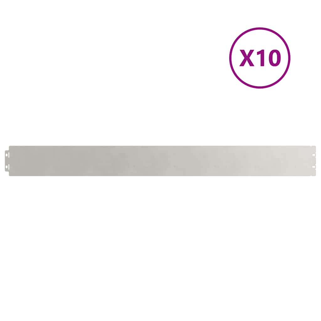 Plenkanter 10 stk 10x103 cm rustfritt stål