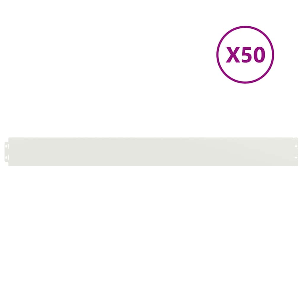 Plenkanter 50 stk hvit 10x103 cm kaldvalset stål