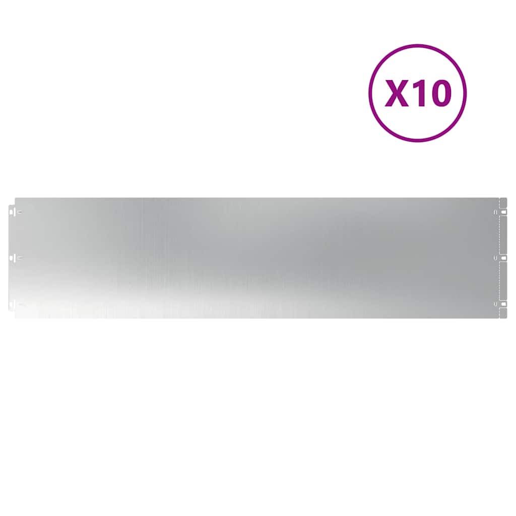 Plenkanter 10 stk 25x103 cm galvanisert stål
