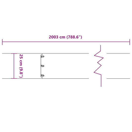 Plenkanter 20 stk svart 25x103 cm kaldvalset stål