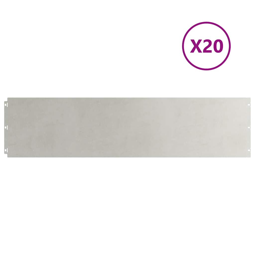 Plenkanter 20 stk 25x103 cm rustfritt stål