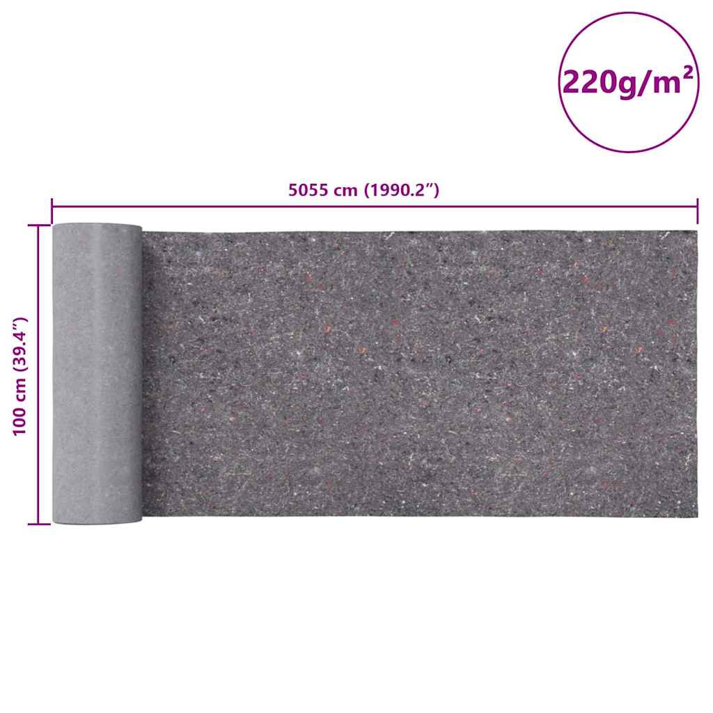 sklisikker malerfleeces 2 stk 50 m 220 g/m² grå