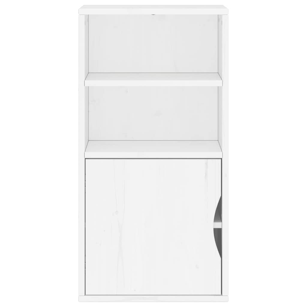 Sideskap ODDA hvit 40x24x79 cm heltre furu