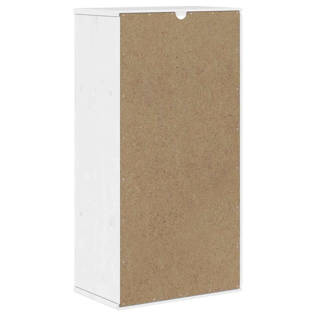 Sideskap ODDA hvit 40x24x79 cm heltre furu
