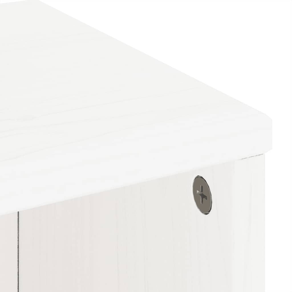 Sideskap ODDA hvit 40x24x79 cm heltre furu