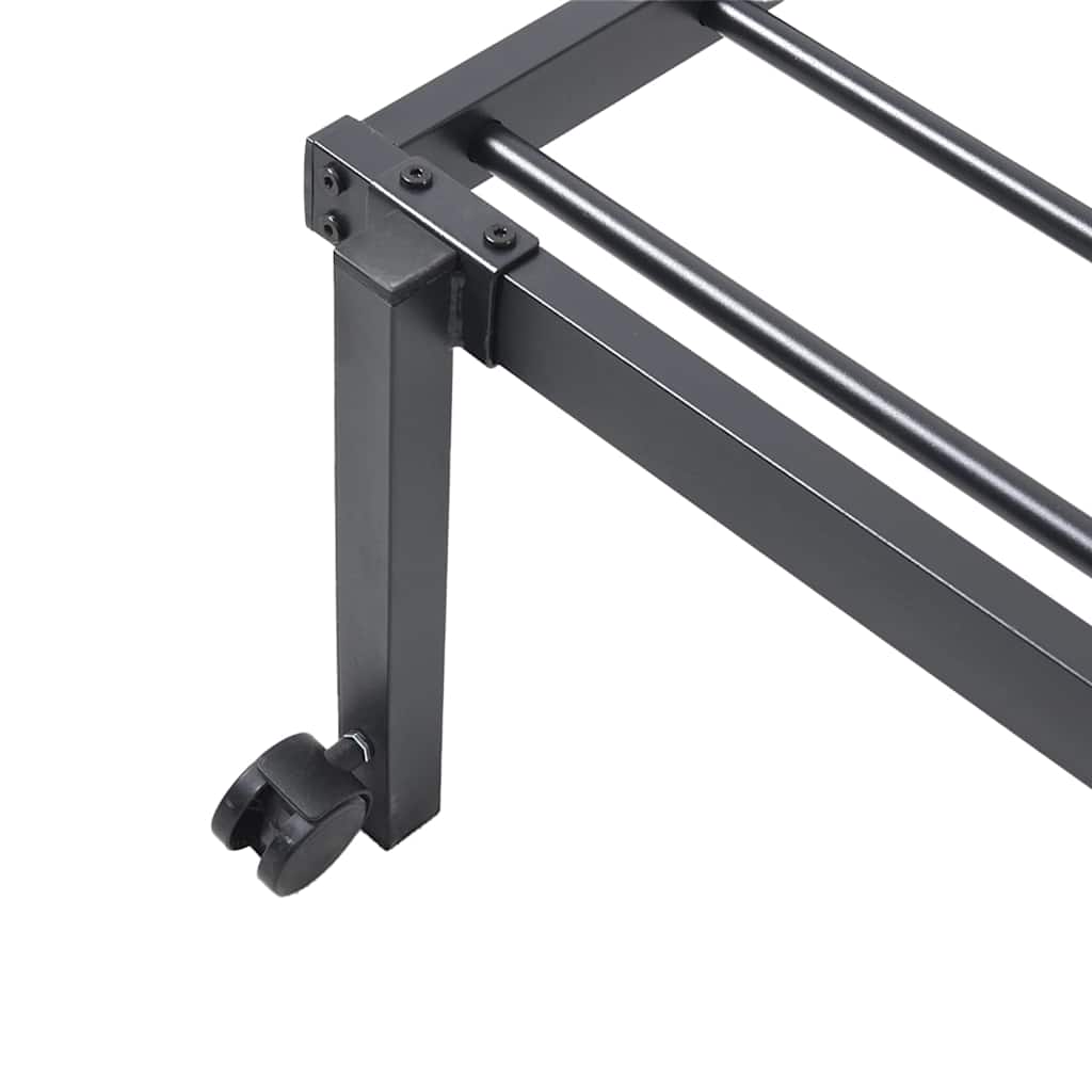 Sengeramme uten madrass sammenleggbar svart 75x190 cm stål