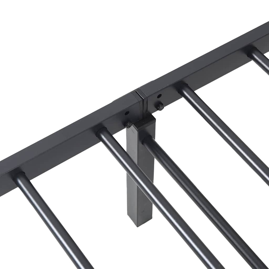 Sengeramme uten madrass sammenleggbar svart 75x190 cm stål
