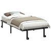 Sengeramme uten madrass sammenleggbar svart 90x190 cm stål