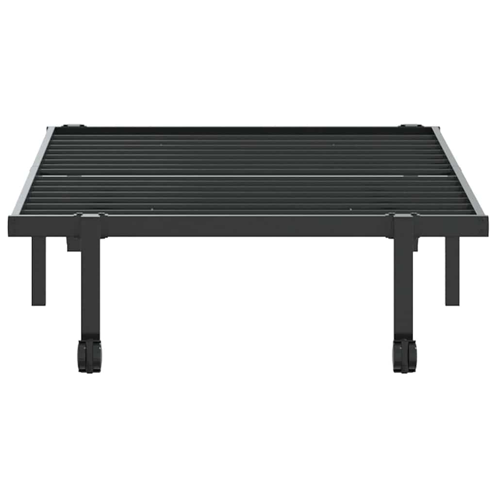 Sengeramme uten madrass sammenleggbar svart 90x190 cm stål