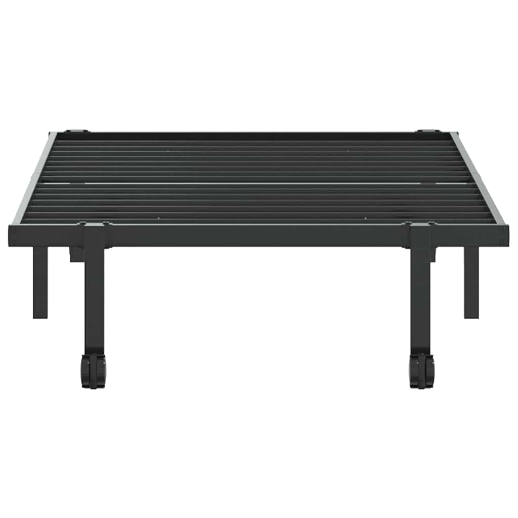 Sengeramme uten madrass sammenleggbar svart 90x200 cm stål