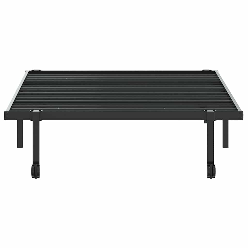 Sengeramme uten madrass sammenleggbar svart 100x200 cm stål