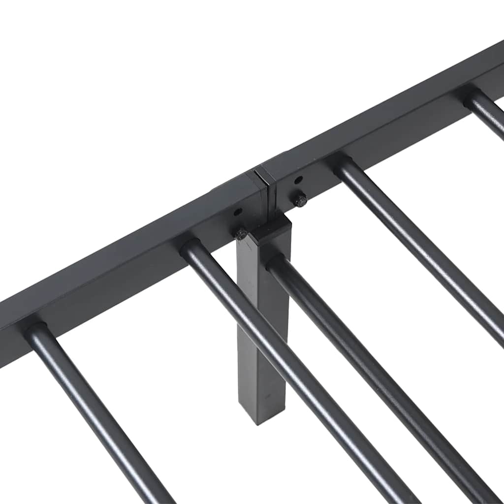 Sengeramme uten madrass sammenleggbar svart 100x200 cm stål