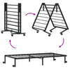 Sengeramme uten madrass sammenleggbar svart 107x203 cm stål