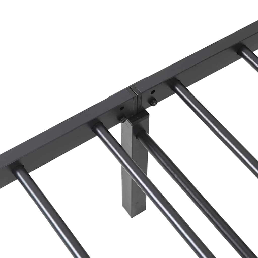 Sengeramme uten madrass sammenleggbar svart 107x203 cm stål