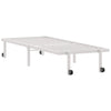 Sengeramme uten madrass sammenleggbar hvit 80x200 cm stål