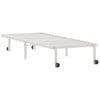 Sengeramme uten madrass sammenleggbar hvit 80x200 cm stål
