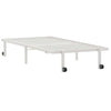 Sengeramme uten madrass sammenleggbar hvit 90x200 cm stål