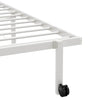 Sengeramme uten madrass sammenleggbar hvit 90x200 cm stål