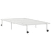 Sengeramme uten madrass sammenleggbar hvit 100x200 cm stål