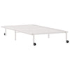 Sengeramme uten madrass sammenleggbar hvit 100x200 cm stål