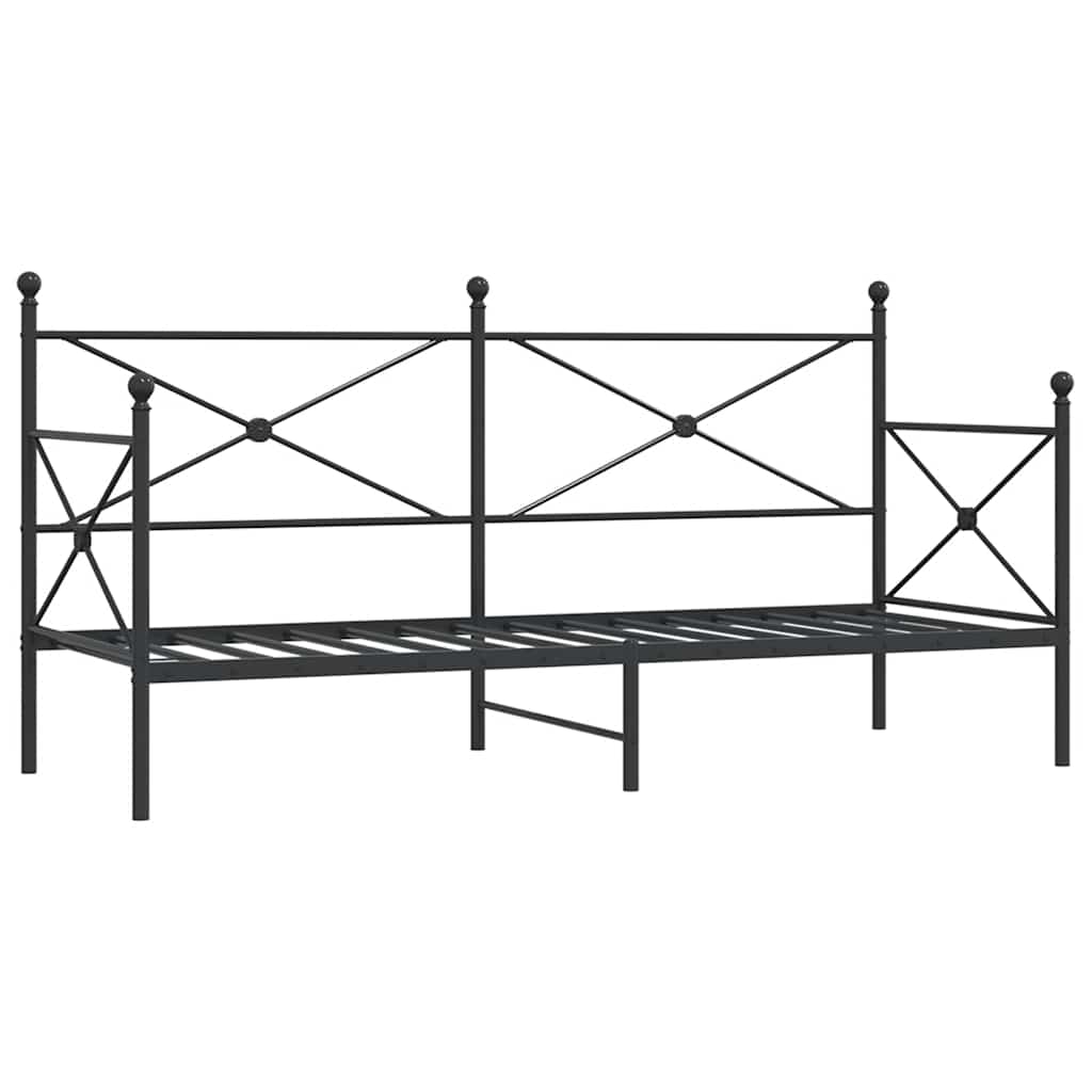 Dagseng uten madrass svart 75x190 cm stål vidaXL