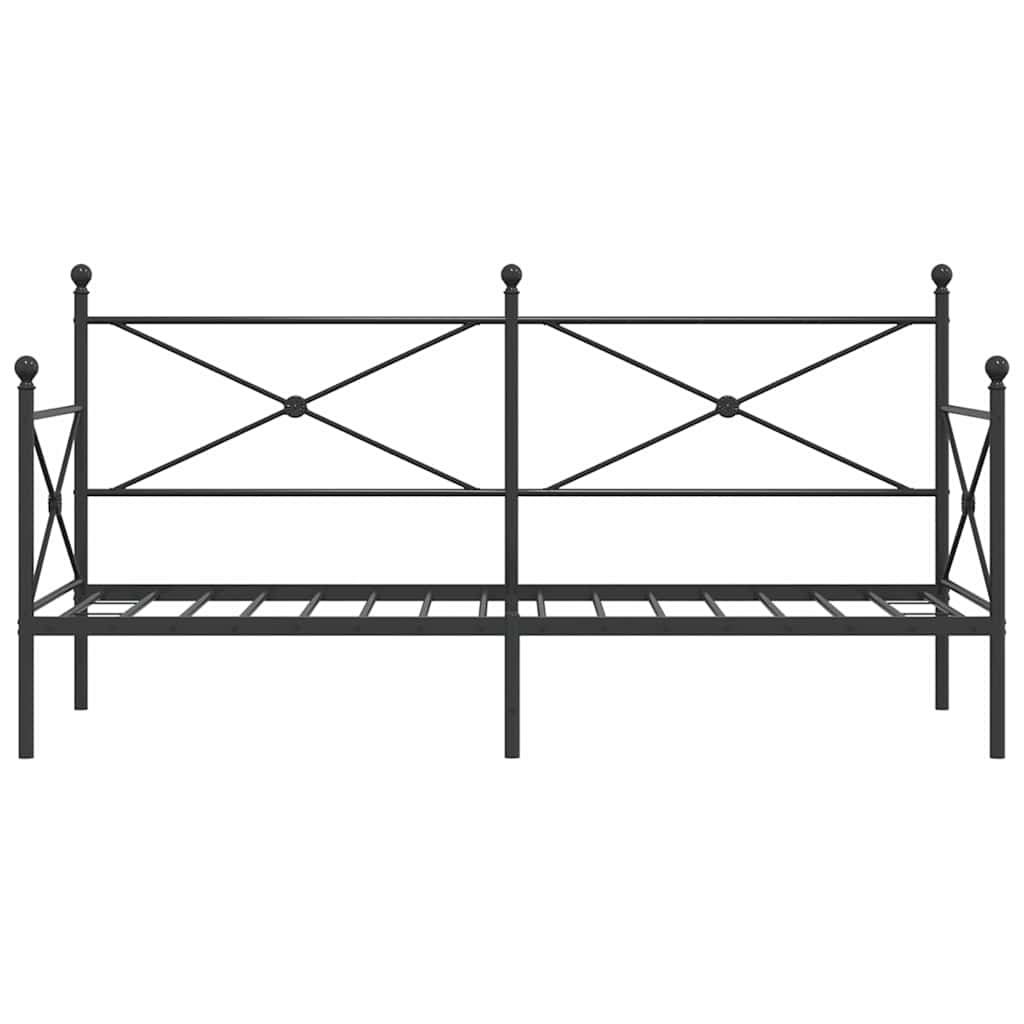 Dagseng uten madrass svart 75x190 cm stål vidaXL