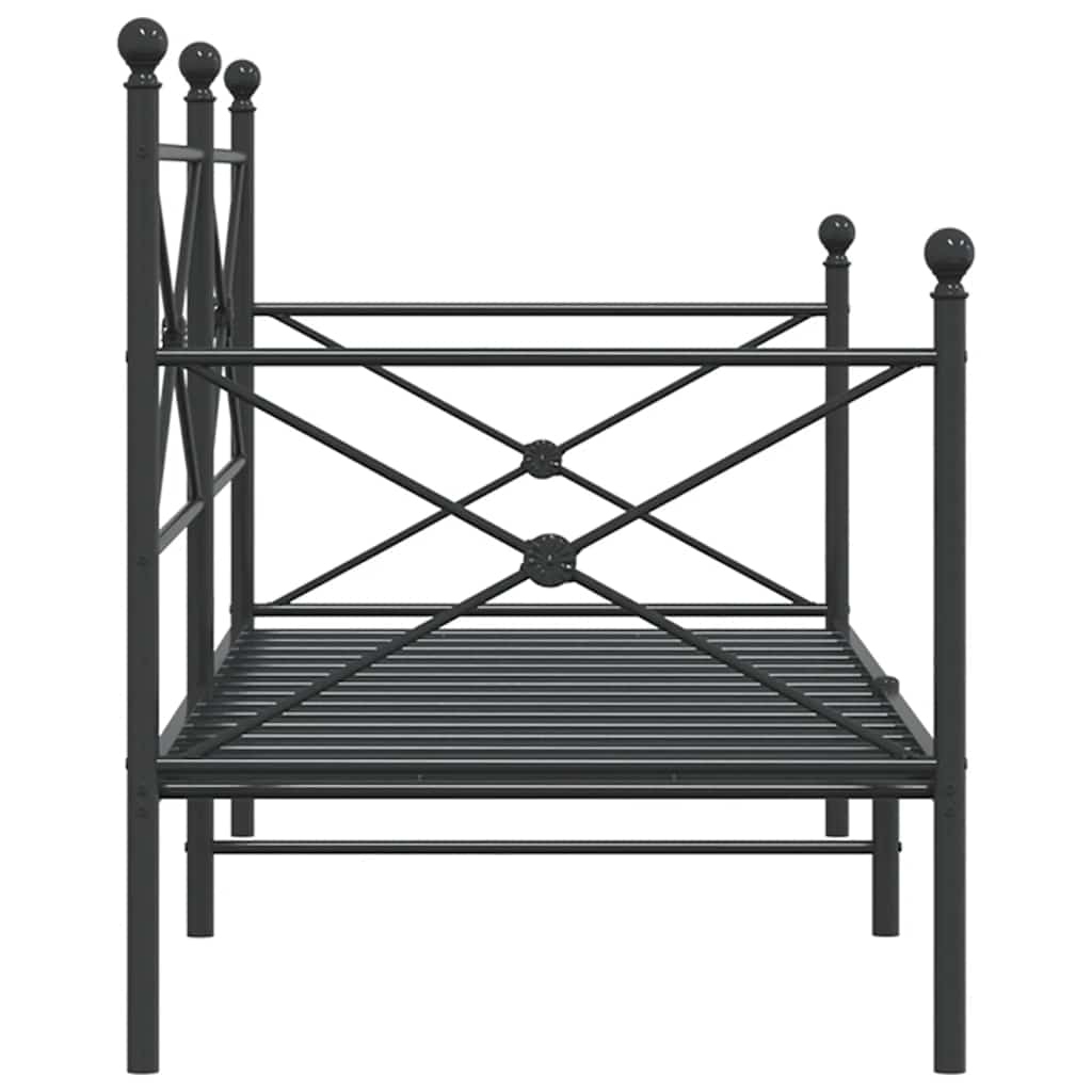 Dagseng uten madrass svart 75x190 cm stål vidaXL