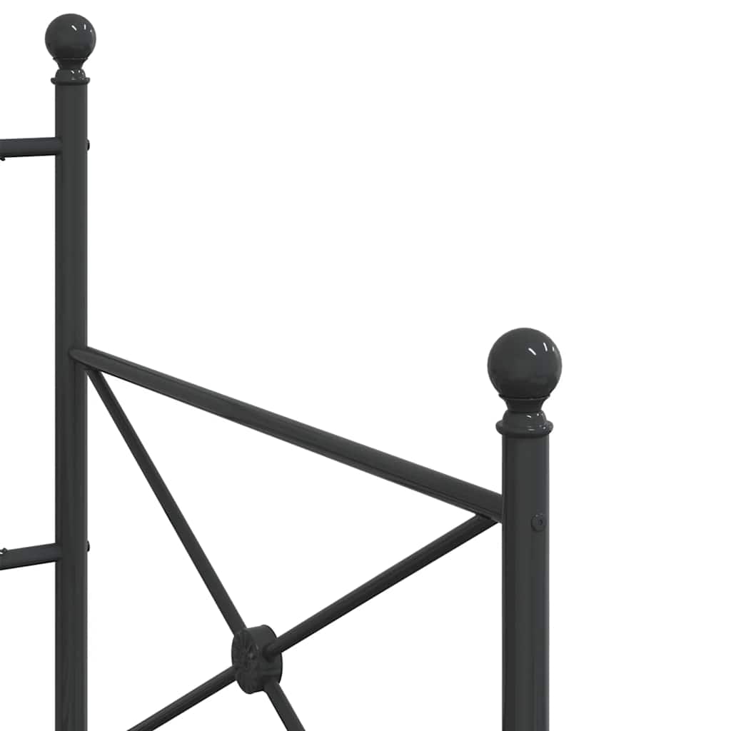 Dagseng uten madrass svart 75x190 cm stål