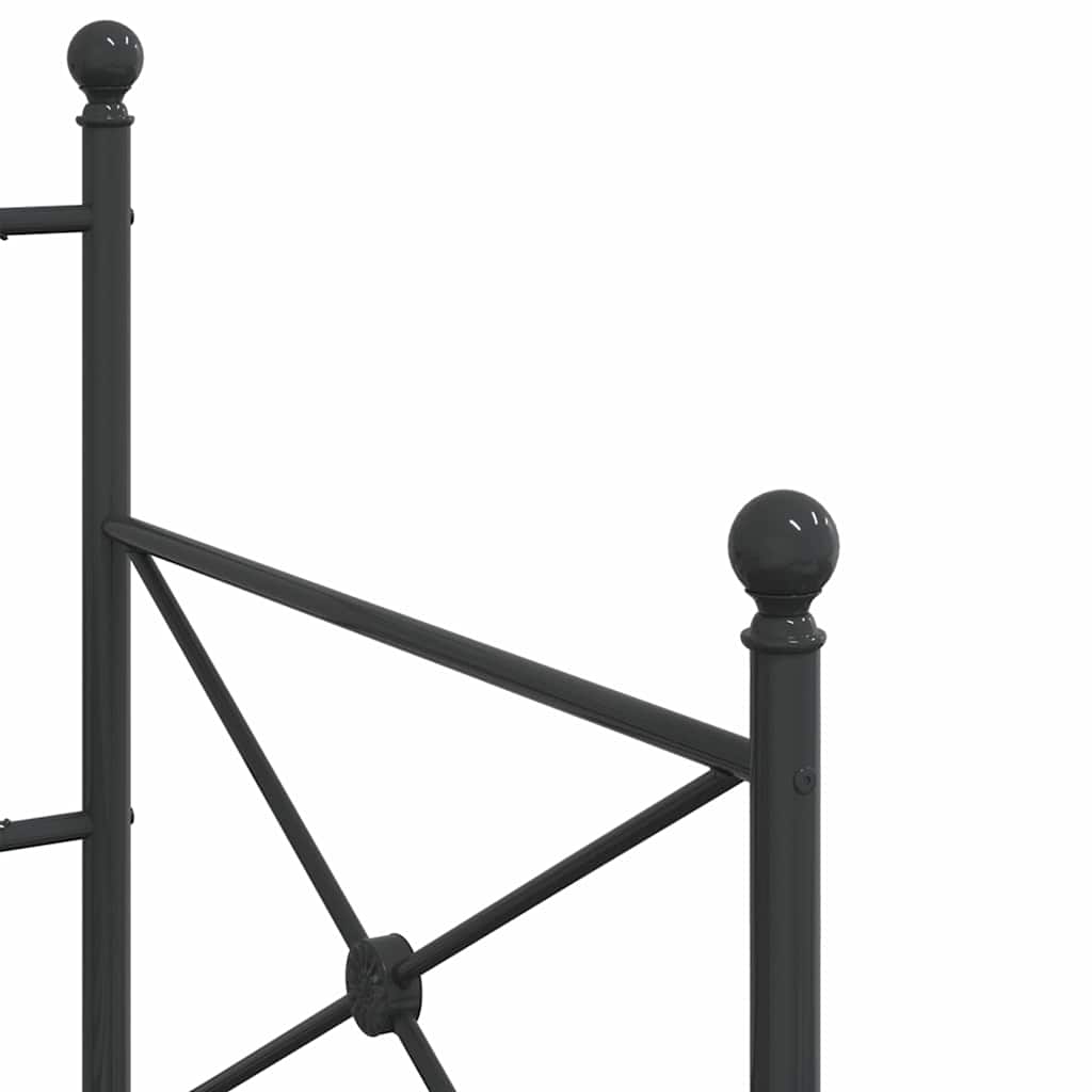 Dagseng uten madrass svart 80x200 cm stål