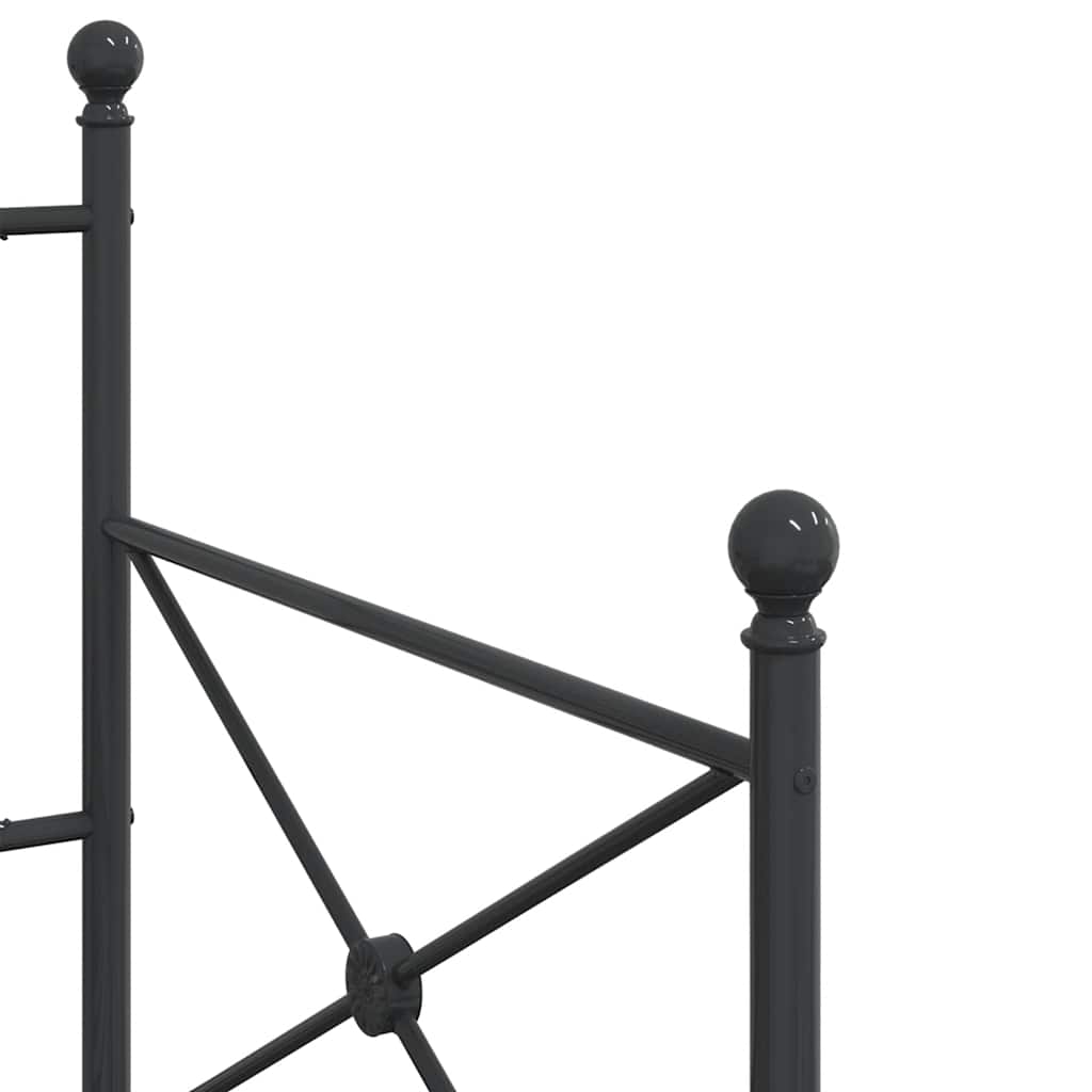 Dagseng uten madrass svart 90x200 cm stål