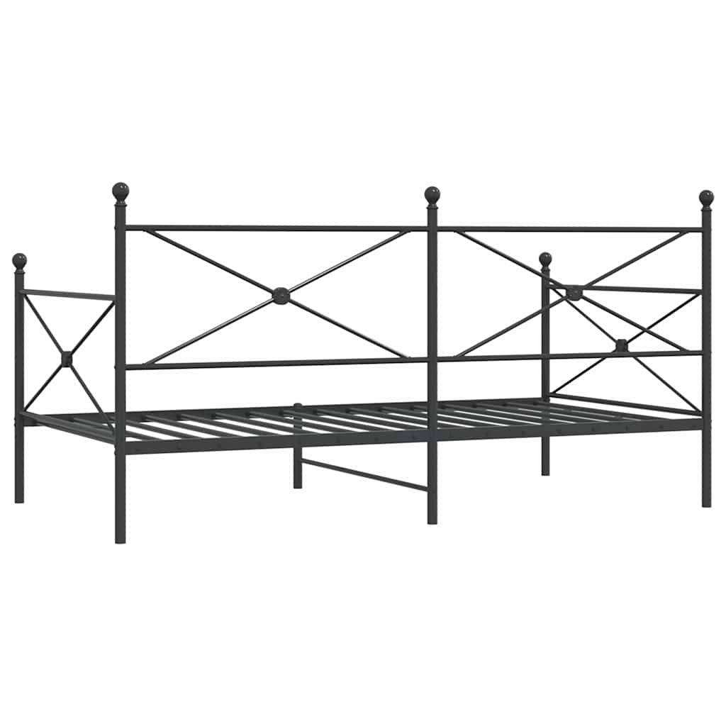 Dagseng uten madrass svart 100x190 cm stål