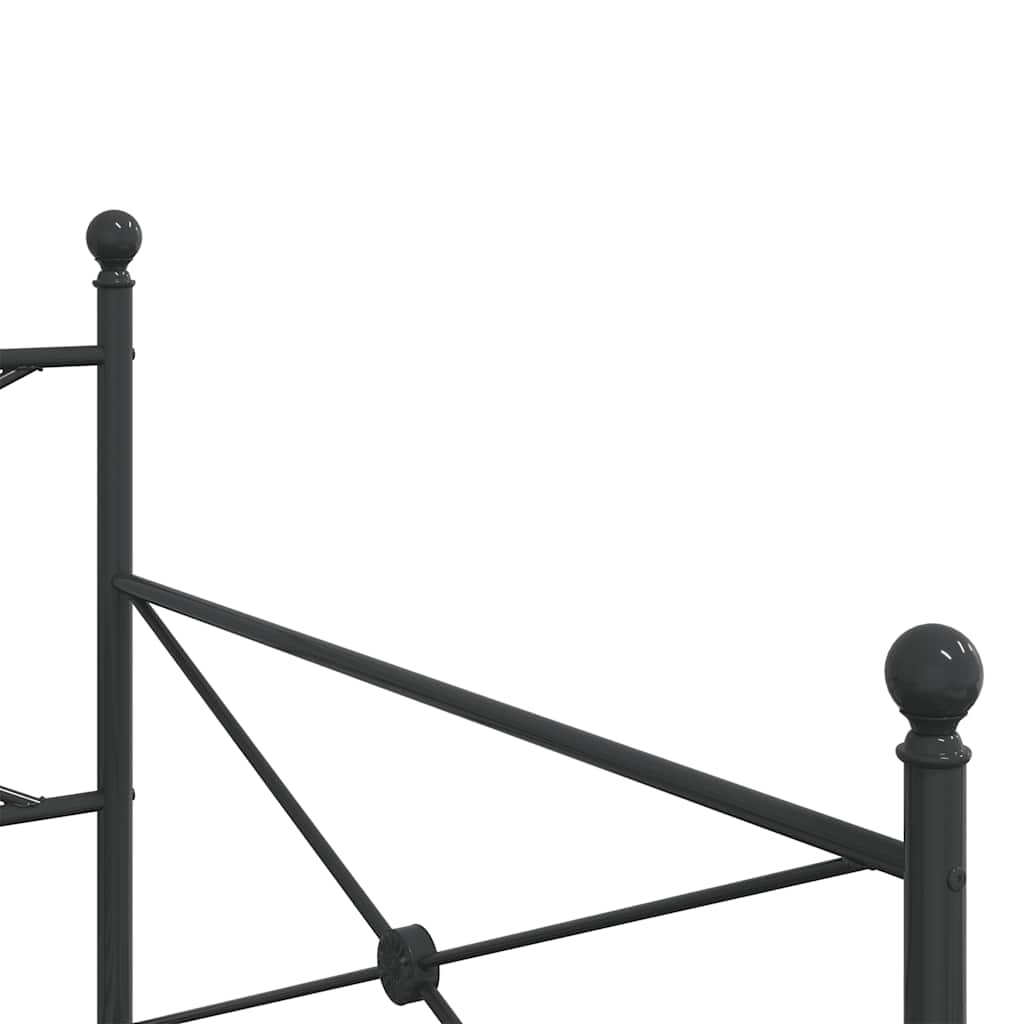 Dagseng uten madrass svart 100x190 cm stål