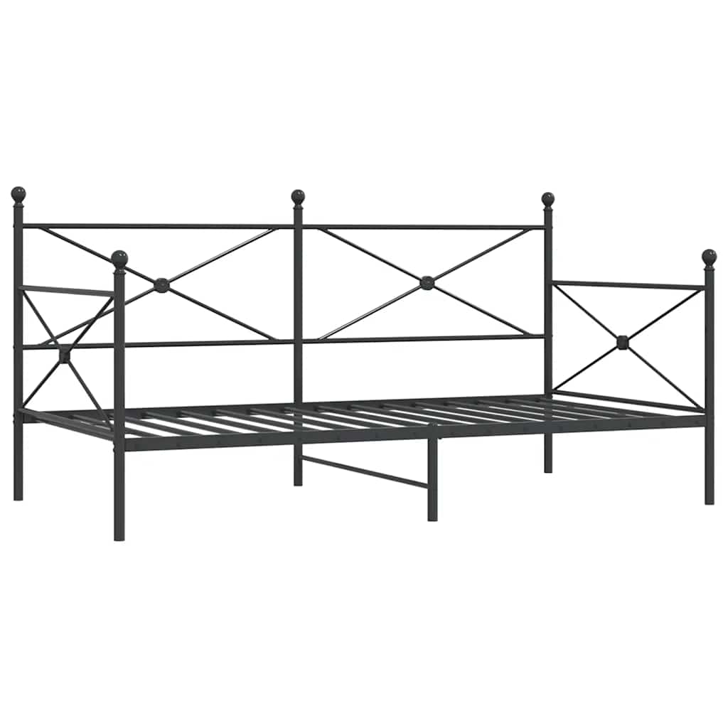 Dagseng uten madrass svart 100x200 cm stål
