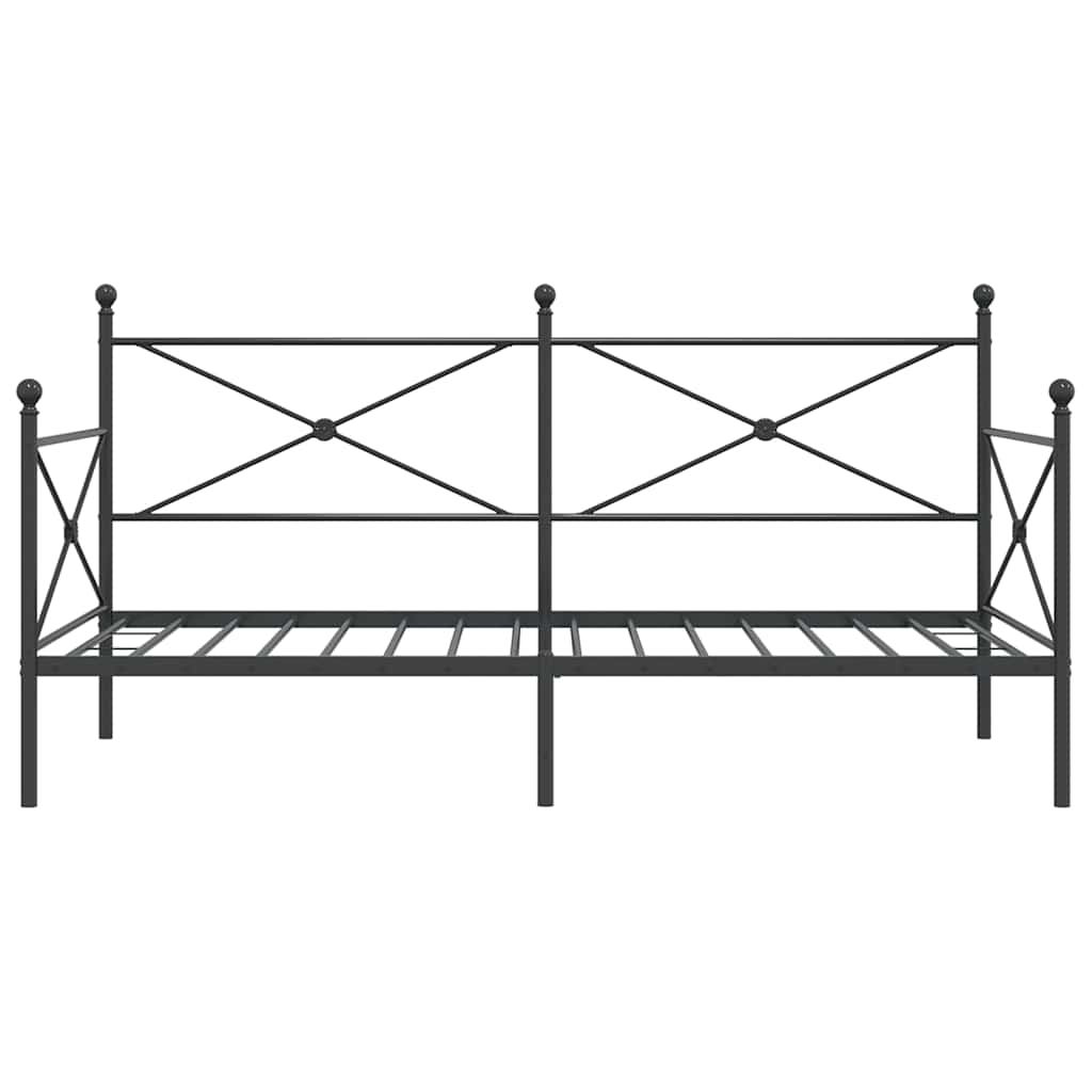 Dagseng uten madrass svart 100x200 cm stål
