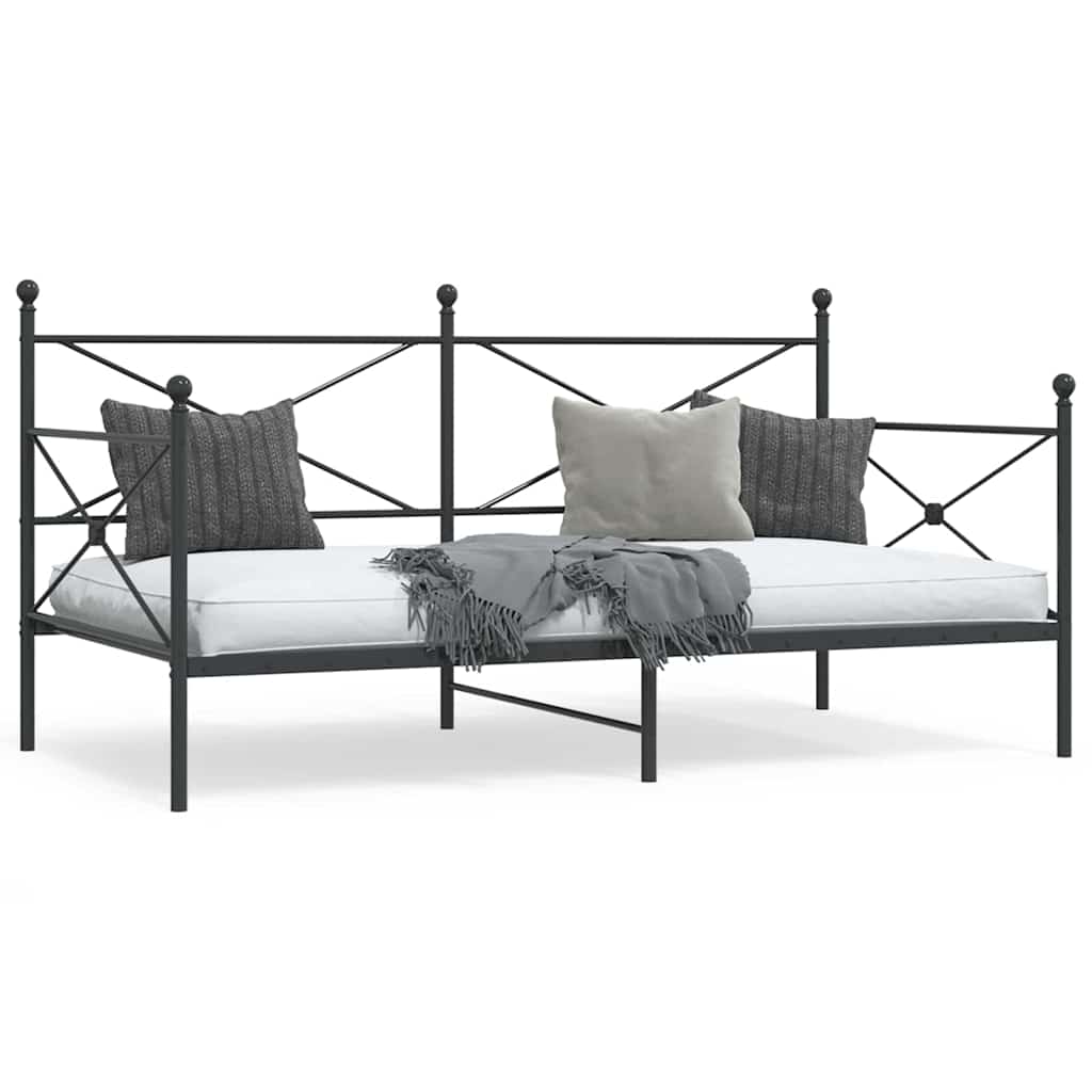 Dagseng uten madrass svart 107x203 cm stål