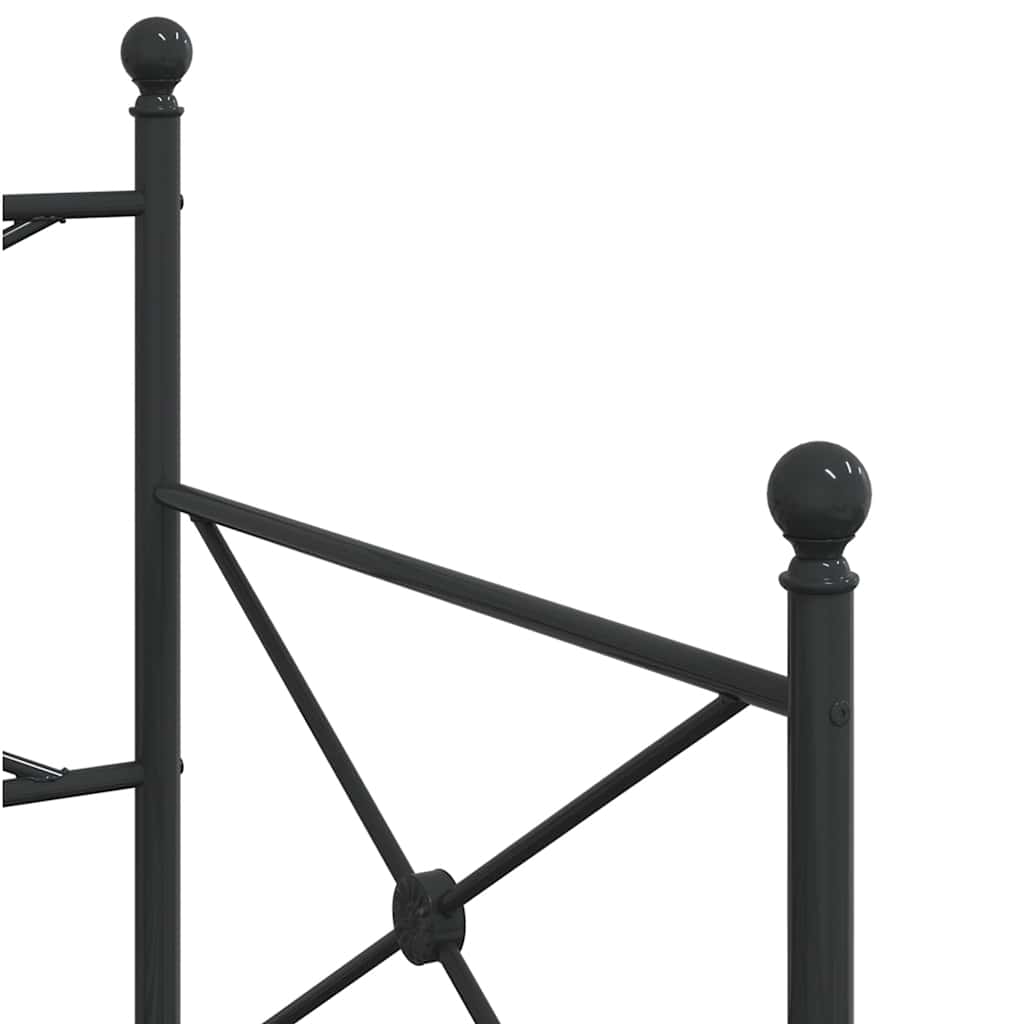 Dagseng med trille uten madrass svart 75x190 cm stål vidaXL