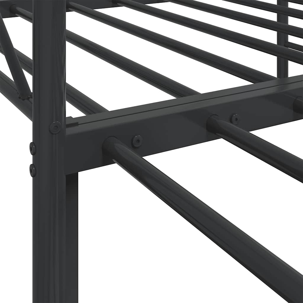 Dagseng med trille uten madrass svart 75x190 cm stål vidaXL